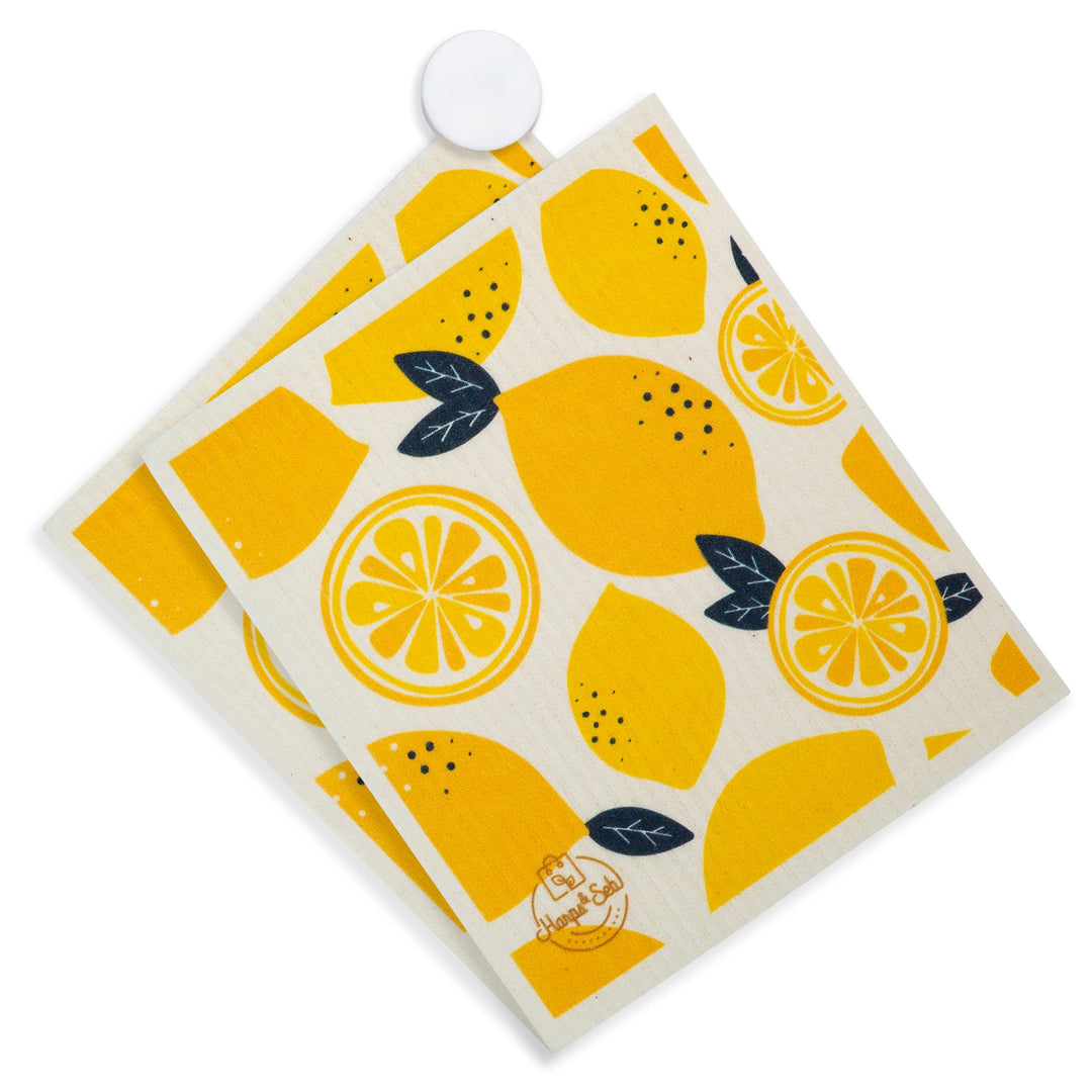 2 Pc Set of Lemon Dishcloths at a 50% discount